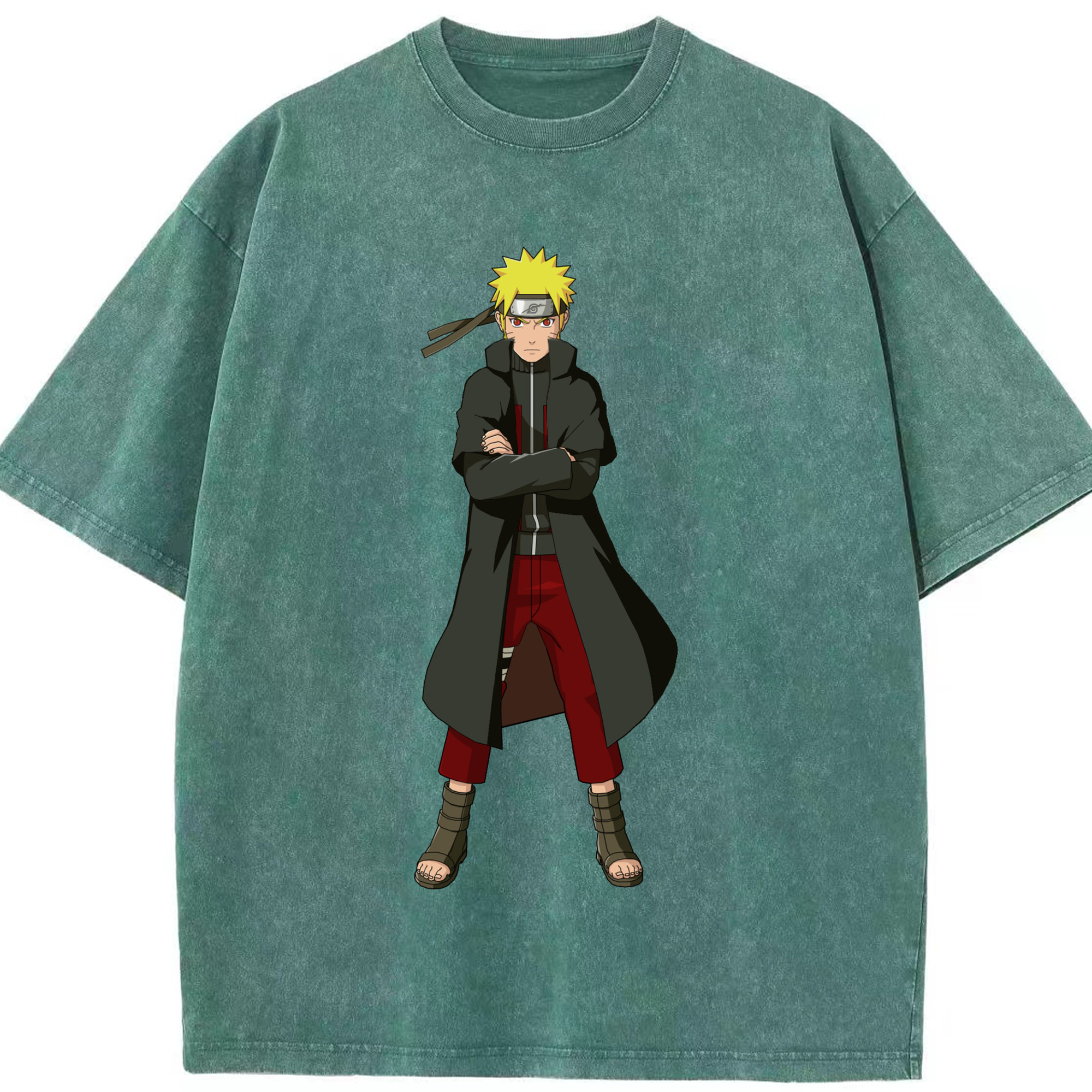 （画像用） NARUTO -ナルト- うずまき ナルト Uzumaki Naruto 綿100% ヴィンテージ風 半袖Tシャツ（フロントプリント）